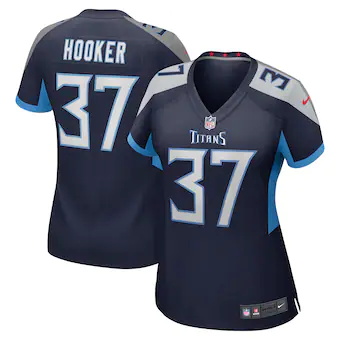 womens nike amani hooker navy tennessee titans game jersey_